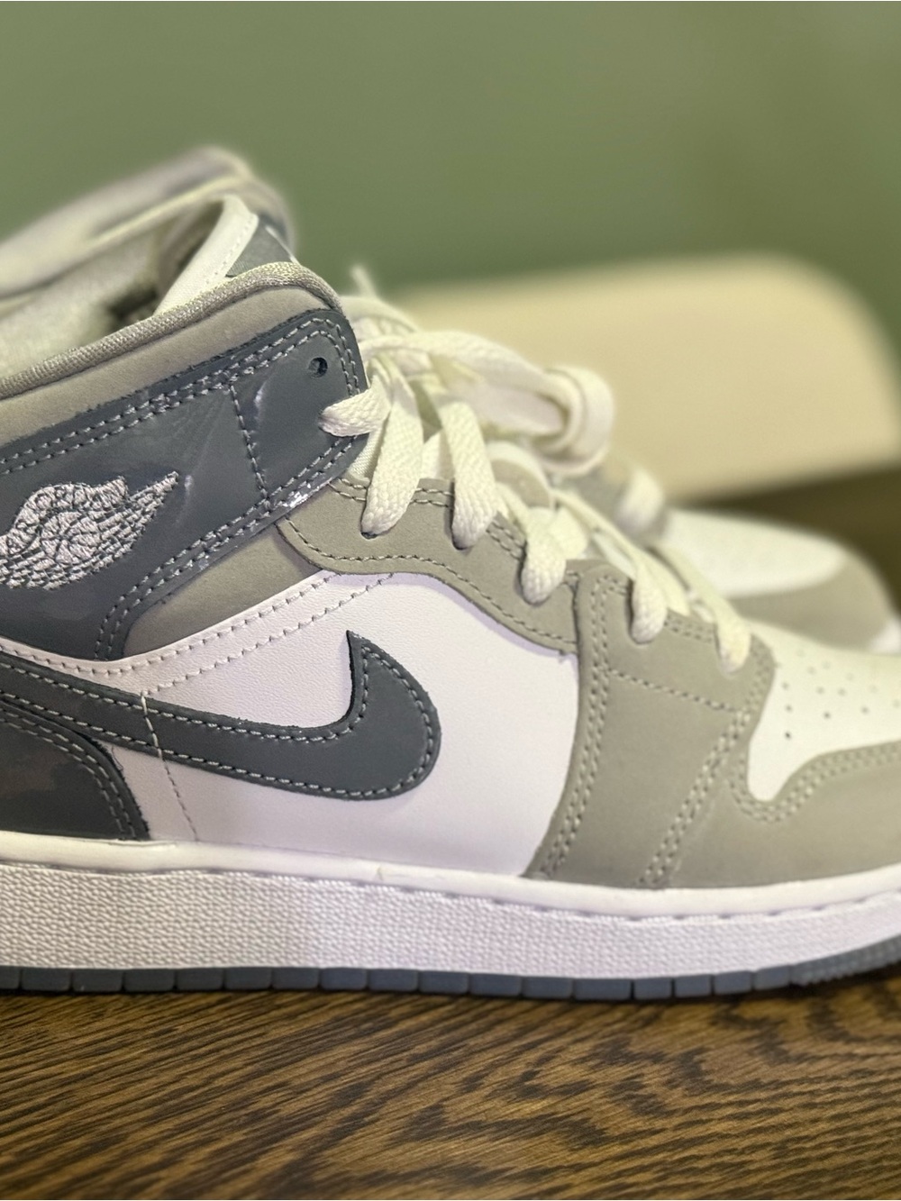 Jordan Kids' High-Top Sneakers - White & Gray